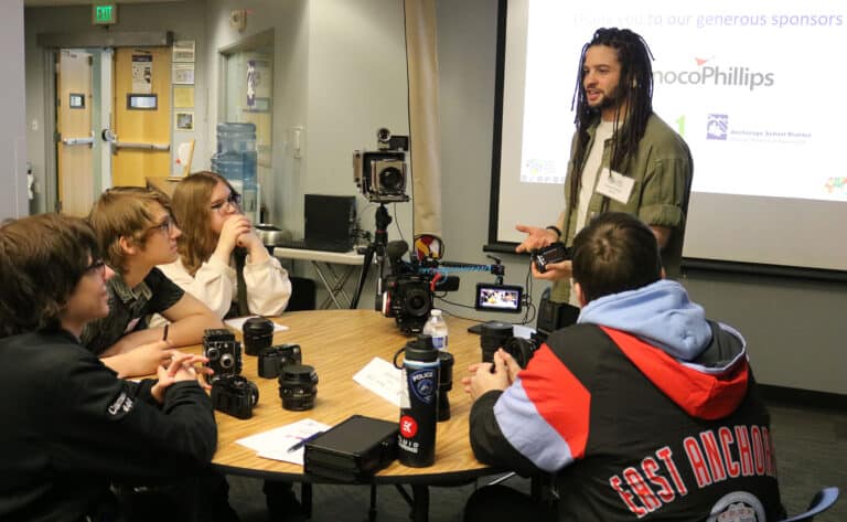Students and mentors at Speed Mentoring