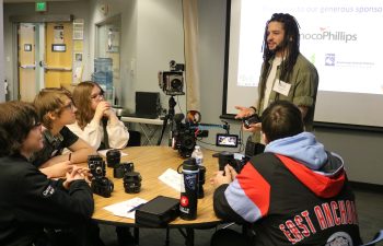 Students and mentors at Speed Mentoring